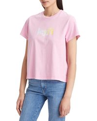 Levi's - Graphic Classic Tee T-shirt Prism Pink - Lyst