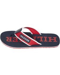 Tommy Hilfiger - , , Patch Hilfiger Beach Sandal, Flip Flop, Red, 6.5 - Lyst