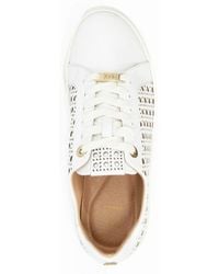 Dune - Ladies Ease Laser-cut Detail Trainers Size Uk 5 Ease White Flat Heel Trainers - Lyst