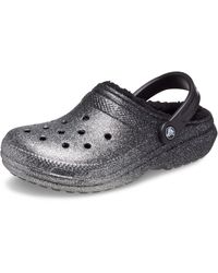 Crocs™ - Classic Lined Glitter s Black/Silver Clogs-UK 6 / EU 38-39 - Lyst