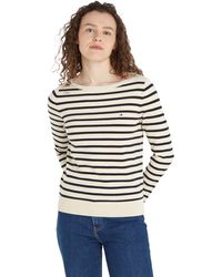 Tommy Hilfiger - Pullover Co Jersey Stitch Boat-Nk Sweater Strickpullover - Lyst