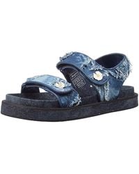 Desigual - Shoes Denim Flat Sandal - Lyst