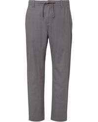 S.oliver - Detroit: Relaxed-Fit-Chino aus Leinenmix mit Elastikbund grau meliert 33/32 - Lyst