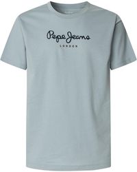 Pepe Jeans - Eggo N T-Shirt Bleu - Lyst