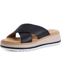 S.oliver - Pantolette mit Kreuzbandage und bequemem Keilabsatz 5-27262-44 - Lyst