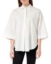 French Connection - Rhodes Sustainable Poplin Short Sleeve Popover Button Down Shirt - Lyst