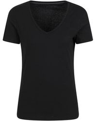 Mountain Warehouse Eden Organic Ss V Neck Classic Fit S Tee Black 12
