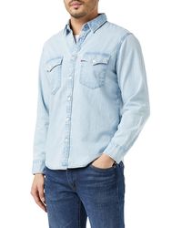 Levi's - Relaxed Fit Western Camisa Hombre Blue Icy - Lyst