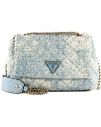 Guess - Rainee Quilt Convertible Xbody Flap Sky Blue - Lyst