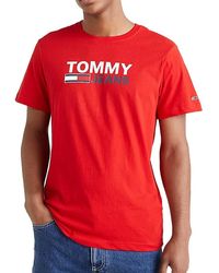 Tommy Hilfiger - T-shirt Uomo iche Corte TJM Regular Scollo Rotondo - Lyst
