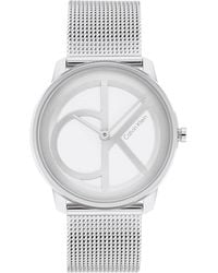 Calvin Klein - Iconic Stainless Steel 32 Mm Case Watch With Ss Bracelet - Lyst