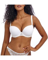 Freya - Fascinate Underwire Molded Plunge T-shirt Bra White - Lyst