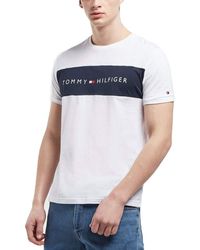 Tommy Hilfiger Lounge Logo Flag T Shirt - White
