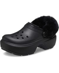 Crocs™ - Stomp Lined Clog Women Black Sandals - Uk 3 - Lyst