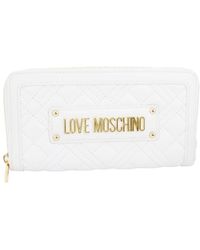 Moschino - Love JC5600PP1G PORTAFOGLIO Quilted PU Weiß - Lyst