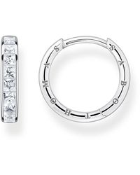 Thomas Sabo - Creolen aus 925er Sterling-Silber mit Weißen Zirkonia - Lyst