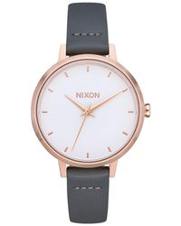 Nixon - Analog Quarz Uhr mit Leder Armband A1261-2239-00 - Lyst