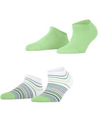 Esprit - Multi Stripe 2-pack W Sn Cotton Short Plain 1 Pair Sneaker Socks - Lyst