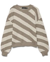Vero Moda - Vmlara Ls O-neck Pullover Ga Boo Rep Knitted Jumper - Lyst
