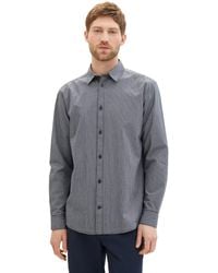 Tom Tailor - Regular Fit Chambray Hemd aus Baumwolle - Lyst
