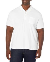 Amazon Essentials Slim-fit Pocket Jersey Polo - White