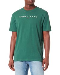 Tommy Hilfiger - Tjm Reg Linear Logo Tee Ext S/s T-shirts - Lyst