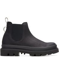 Clarks - Badell Top Nubuck Boots In Black Standard Fit Size 7.5 - Lyst