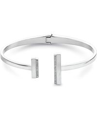 Calvin Klein - Pulsera Bangle Abierta para Mujer Colección MINIMAL LINEAR en Acero Inoxidable con Cristales - 35000160 - Lyst