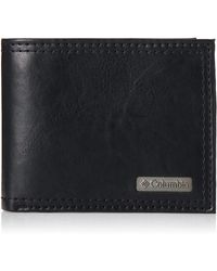 Columbia - Leather Rfid Protected Extra Capacity Slim Bifold Wallet - Lyst