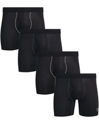 Reebok - 4 Pack Soft Performance Boxers For With Fly Pouch - Quick Dry Active S Underwear Pack - Lyst