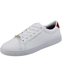 tommy hilfiger white womens trainers