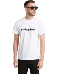 G-Star RAW - Graphic Script R T T-shirt Voor - Lyst