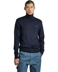 G-Star RAW - Premium Core Turtle Neck Knitted Pullover - Lyst