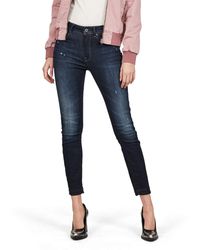 G-Star RAW - 3301 High Skinny Ripped Edge Ankle Jeans - Lyst