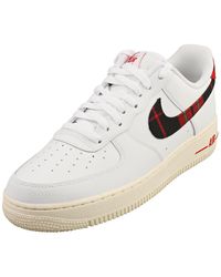 Nike - Air Force 1 '07 Lv8 Mens Fashion Trainers In White University Red - 8.5 Uk - Lyst