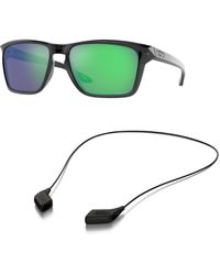 Oakley - Oo9448 Sunglasses Bundle: Oo 9448 Sylas 944818 Sylas Black Ink Prizm Jade And Medium Black Leash Accessory Kit - Lyst