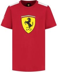 PUMA - Scuderia Ferrari F1 Men's Tshirt With Large Scudetto Shield Logo - Red - Size: L - Lyst