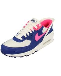 Nike - Air Max 90 Flyease Running Casual Shoes S Cu0814-102 Size Blue - Lyst