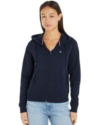 Tommy Hilfiger - Donna Felpa con Zip e Cappuccio - Lyst