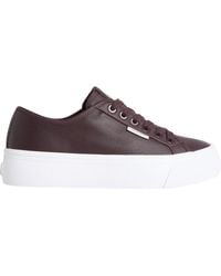 Calvin Klein - Vulc Flatf Lace Up LTH Ck Yw0Yw01932 Low Top - Lyst