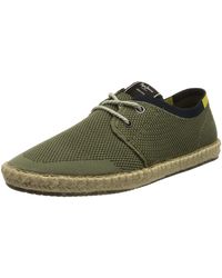 Pepe Jeans London Tourist Laces Up Knit Moccasin - Green