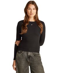 Tommy Hilfiger - S Tjw Slim Essential Rib Dw0dw17387 L/s T-shirt - Lyst