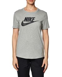 Nike - T-shirt Icon Futura Grijs - Lyst