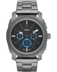 Fossil - Machine Quartz Stainless Steel Chronograph Watch, Color Grey (model: Fs4931) - Lyst