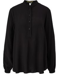 S.oliver - Q/S by Bluse Langarm Black - Lyst