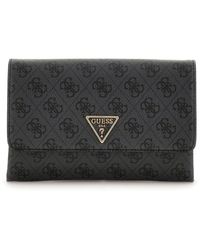 Guess - Noelle II Xbody Flap Organizer Coal Logo - Lyst