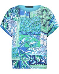 Betty Barclay - Oversize-Shirt mit Aufdruck Blau/Grün,46 - Lyst