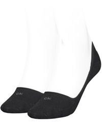 Calvin Klein - Logo Liner Socks 2 Pack Footie - Lyst
