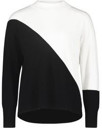 Betty Barclay - Feinstrickpullover mit Color Blocking Patch Black/Cream,38 - Lyst