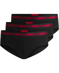HUGO - Three-Pack Of Logo Briefs - Lyst
